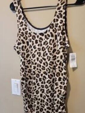 NEW TORRID Leopard Super Soft Tank - Ruched Sides
